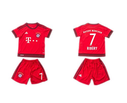 Bayern Munchen #7 Ribery Home Kid Soccer Club Jersey