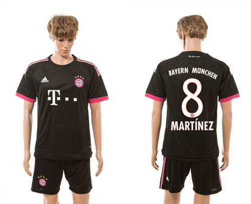 Bayern Munchen #8 Martinez Black Soccer Club Jersey