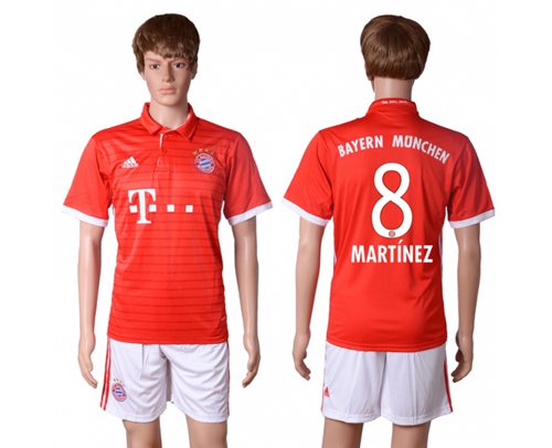 Bayern Munchen #8 Martinez Home Soccer Club Jersey
