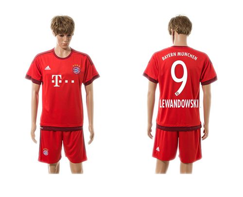 Bayern Munchen #9 Lewandowski Home Soccer Club Jersey