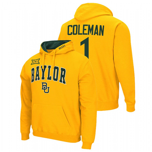 Baylor Bears Corey Coleman Gold College Football Men Pullover Hoodie