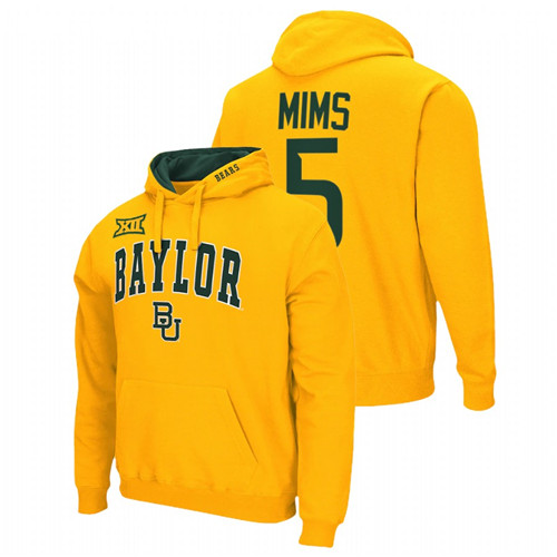 Baylor Bears Denzel Mims Gold College Football Men Pullover Hoodie