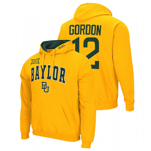 Baylor Bears Josh Gordon Gold College Football Men Pullover Hoodie