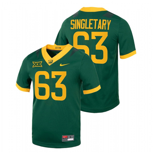 Baylor Bears Mike Singletary College Football Green Jersey NFL Alumni