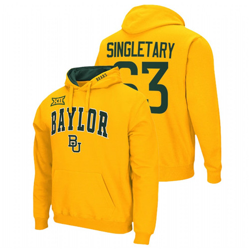 Baylor Bears Mike Singletary Gold College Football Men Pullover Hoodie
