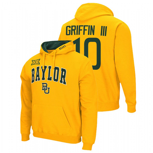 Baylor Bears Robert Griffin III Gold College Football Men Pullover Hoodie