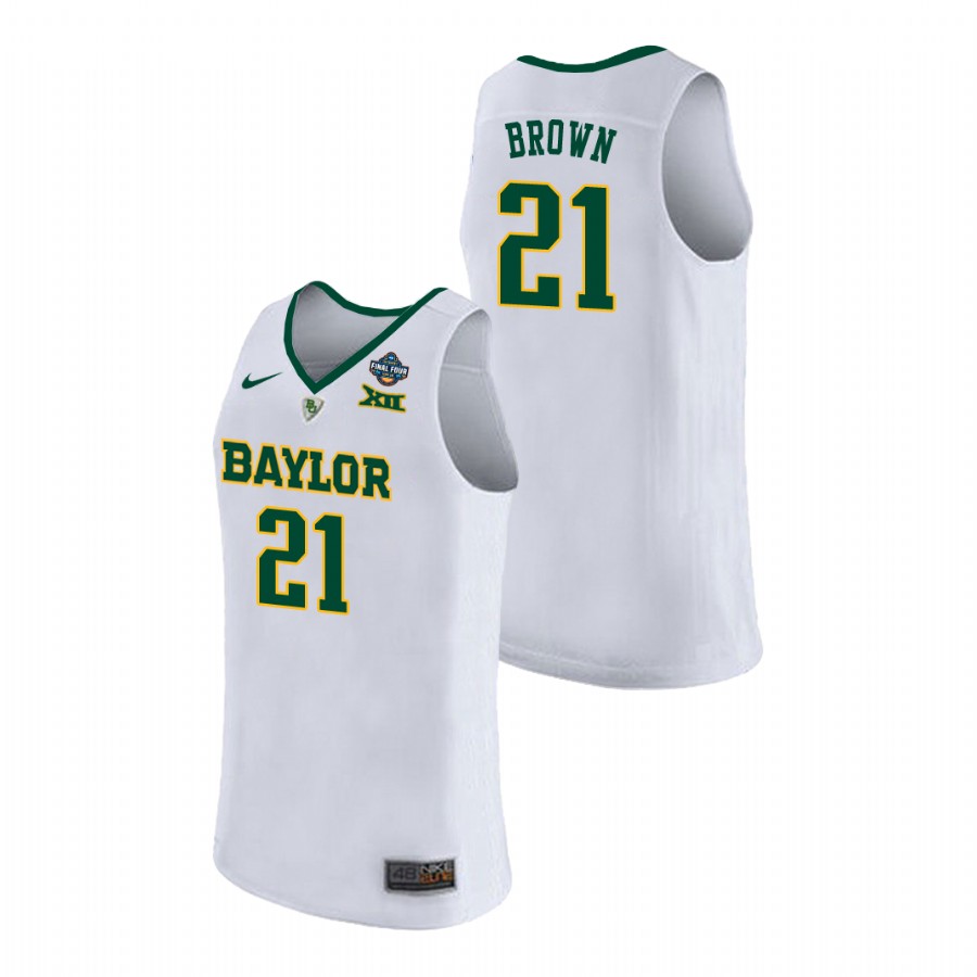 Baylor Bears White Kalani Brown 2019 NCAA Women's Basketball Champions Jersey