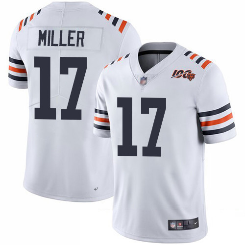 Bears #17 Anthony Miller White Alternate Youth Stitched Football Vapor Untouchable Limited 100th Season Jersey