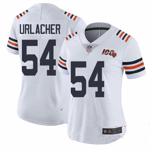 Bears #54 Brian Urlacher White Alternate Women's Stitched Football Vapor Untouchable Limited 100th Season Jersey