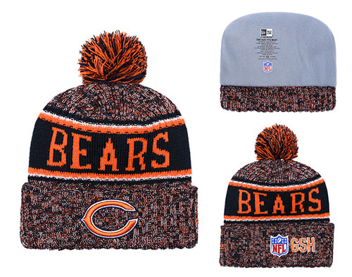 Bears Fresh Logo Navy Pom Knit Hat YD