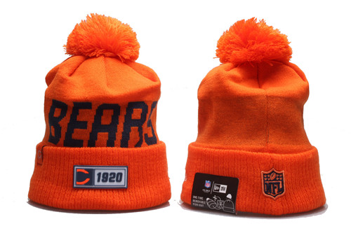 Bears Fresh Logo Orange 1920 Pom Knit Hat YD