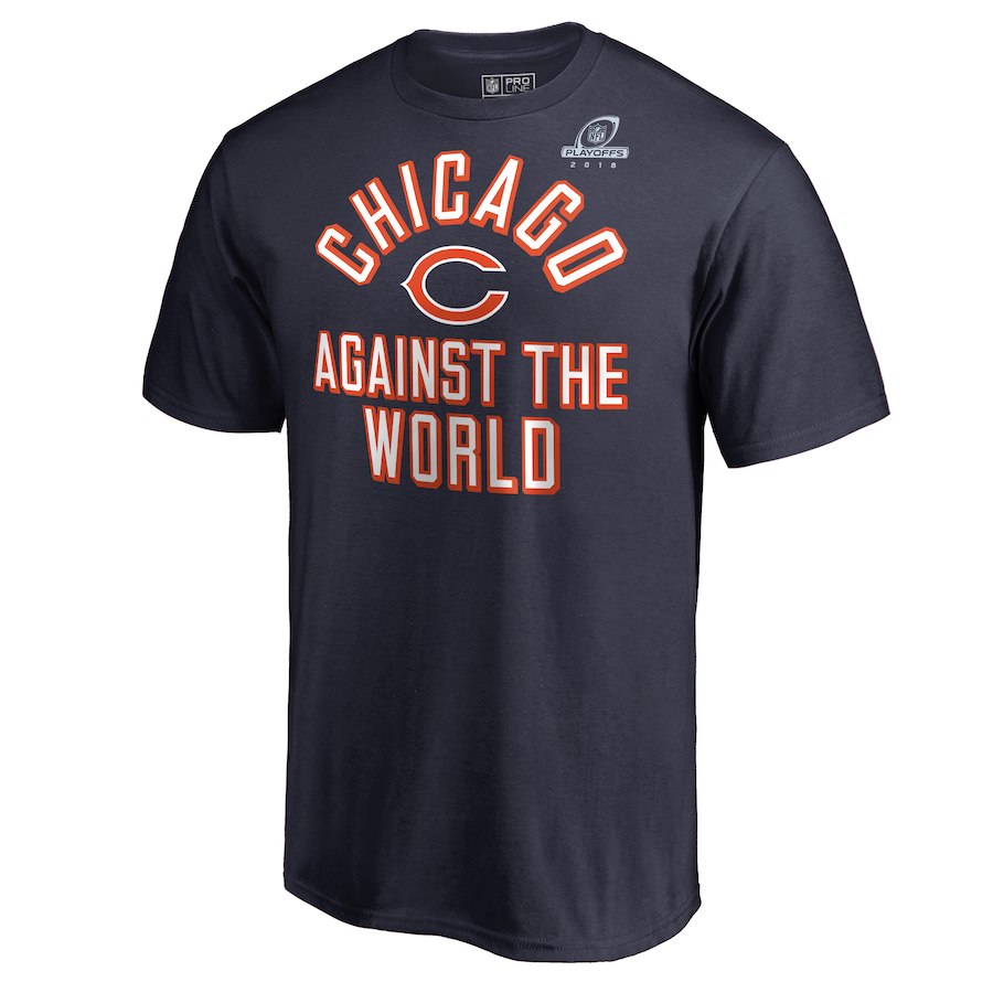Bears Navy 2018 NFL Playoffs Against The World Men's T-Shirt