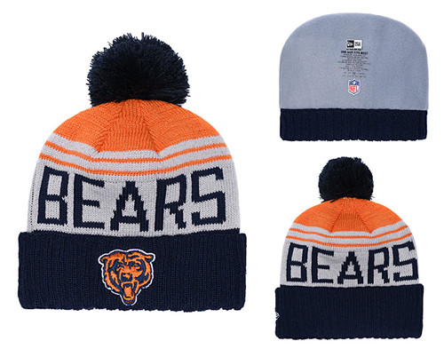 Bears Team Logo Navy Knit Hat YD
