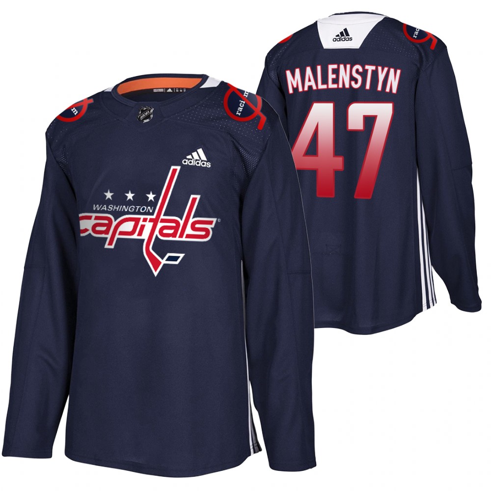 Beck Malenstyn Capitals BLM special navy jerseys End Racism Patch