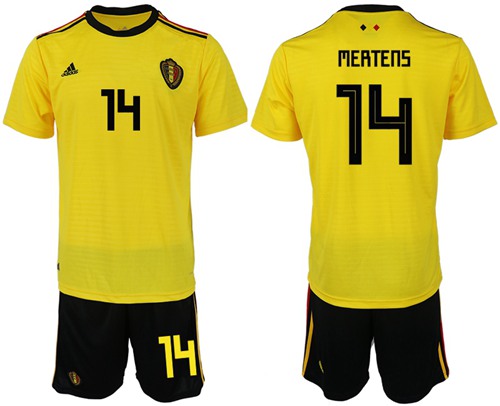 Belgium #14 Mertens Away Soccer Country Jersey
