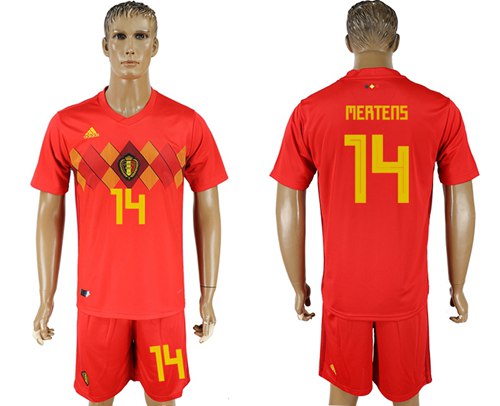 Belgium #14 Mertens Red Soccer Country Jersey