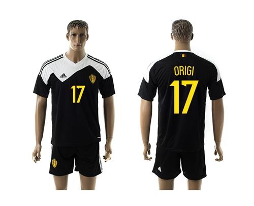 Belgium #17 Origi Black Away Soccer Club Jersey
