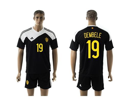 Belgium #19 Dembele Black Away Soccer Club Jersey