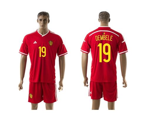 Belgium #19 Dembele Red Home Soccer Club Jersey