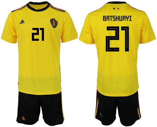 Belgium #21 Batshuayi Away Soccer Country Jersey