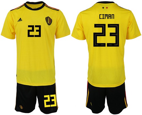 Belgium #23 Ciman Away Soccer Country Jersey