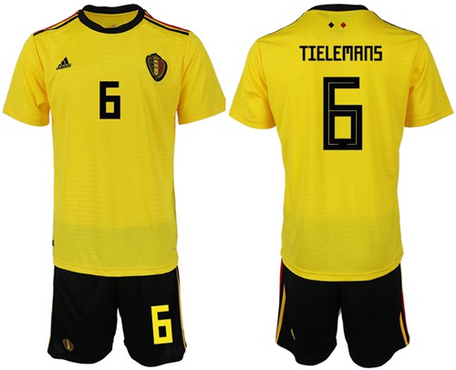 Belgium #6 Tielemans Away Soccer Country Jersey