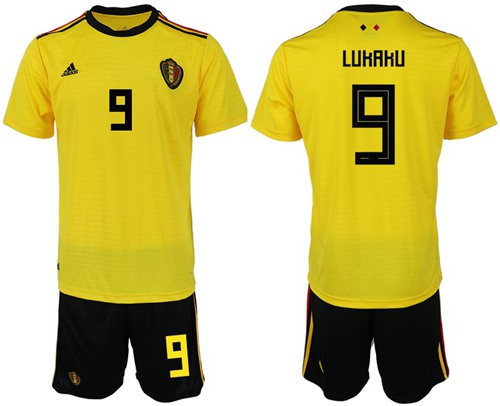 Belgium #9 Lukaku Away Soccer Country Jersey