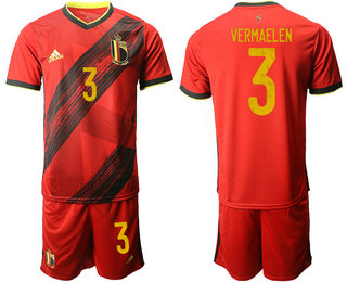 Belgium 3 VERMAELEN Home UEFA Euro 2020 Soccer Jersey