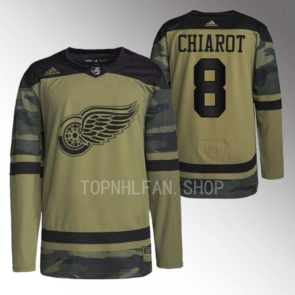 Ben Chiarot 2022 Detroit Red Wings Camo Veterans Day Warmup Jersey