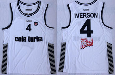 Besiktas 4 Allen Iverson White Basketball Jersey