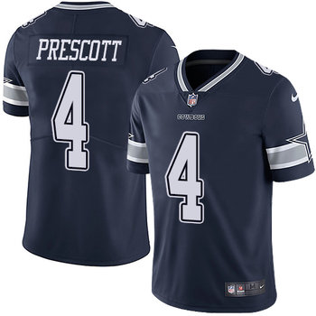Big Size Men's Cowboys #4 Dak Prescott Navy Blue Stitched NFL Vapor Untouchable Limited Jersey