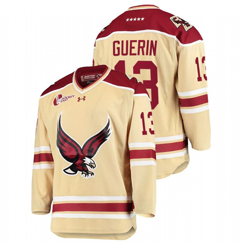 Bill Guerin College Hockey Boston College Eagles Beige Jersey