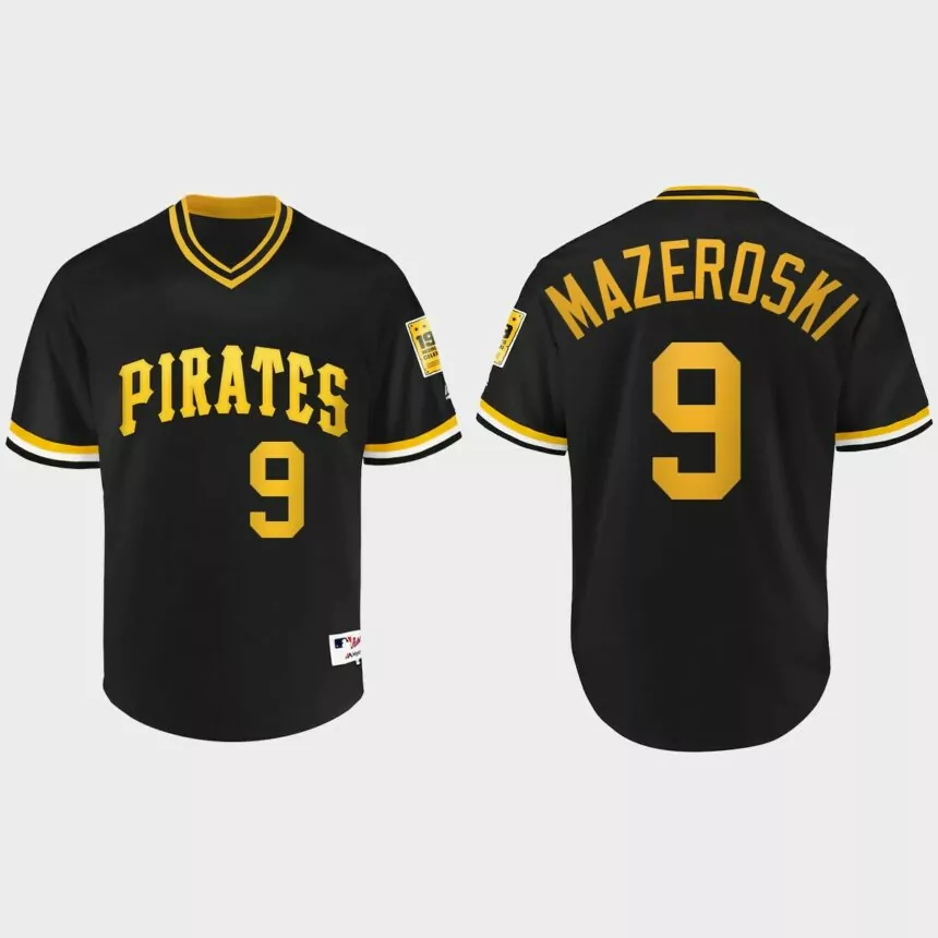 Bill Mazeroski #9 Pittsburgh Pirates Turn Back the Clock 1979 Jersey – Black