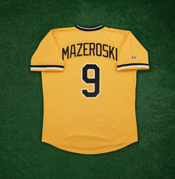 Bill Mazeroski Pittsburgh Pirates Cooperstown Men's Gold Throwback Jersey