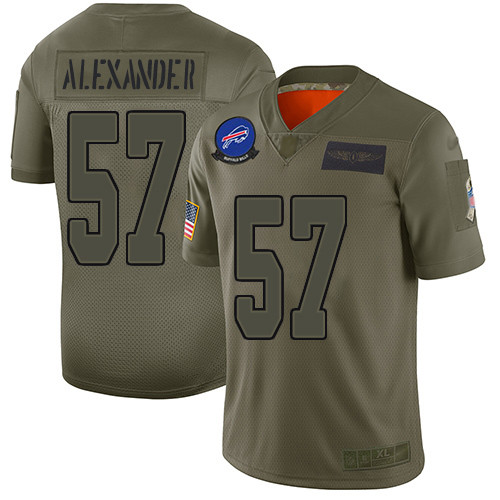 Bills #57 Lorenzo Alexander Camo Men's Stitched Football Limited 2019 Salute To Service Jersey