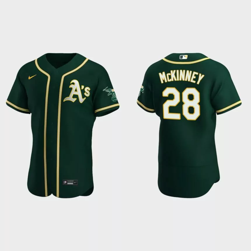 Billy McKinney Oakland Athletics Authentic Alternate Jersey – Green
