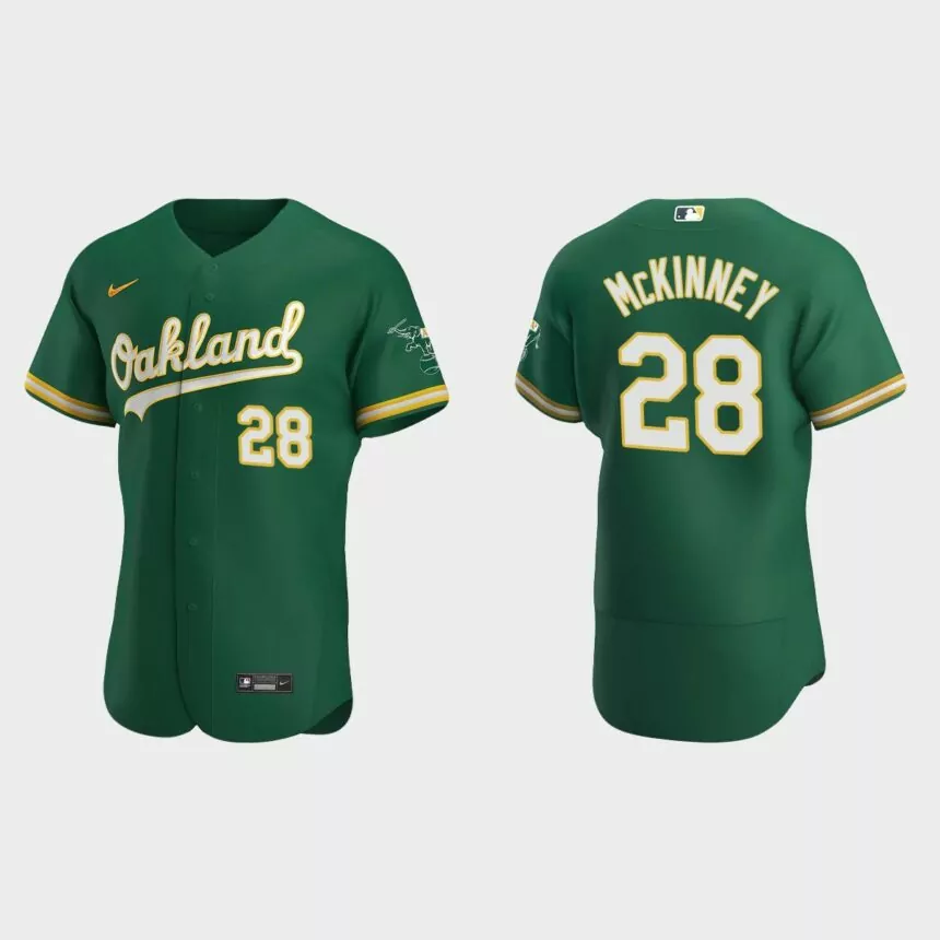 Billy McKinney Oakland Athletics Authentic Alternate Jersey – Kelly Green