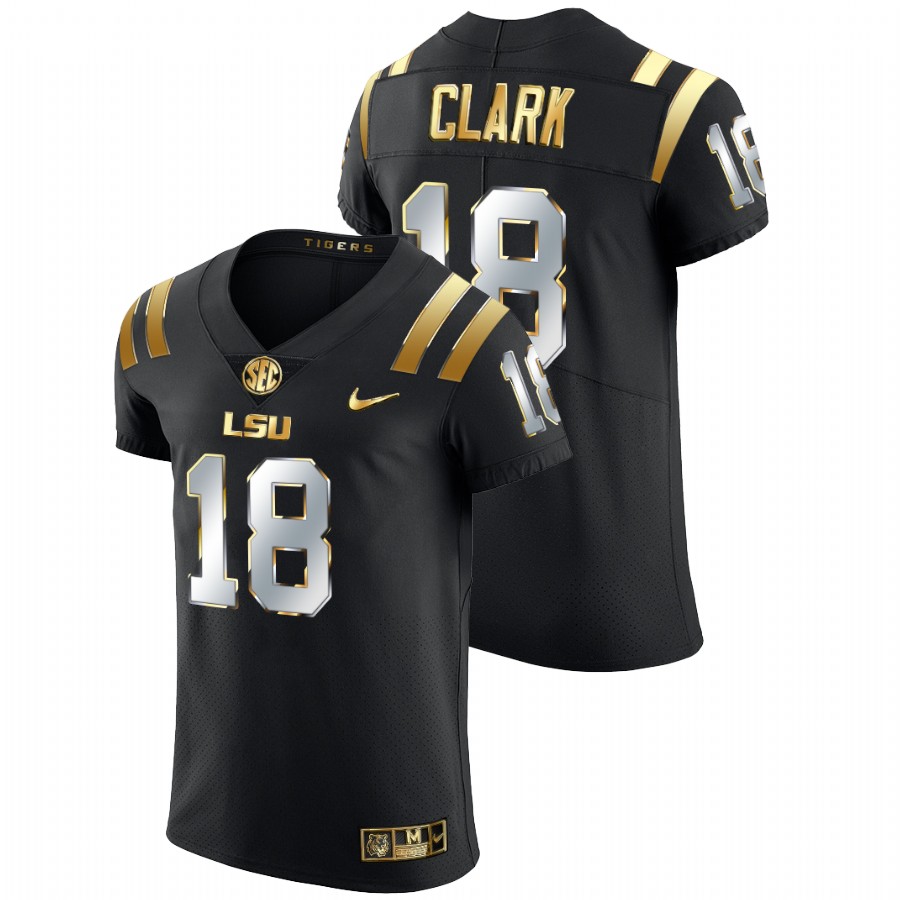 Black Men LSU Tigers Damone Clark Golden Edition Elite Football Jersey
