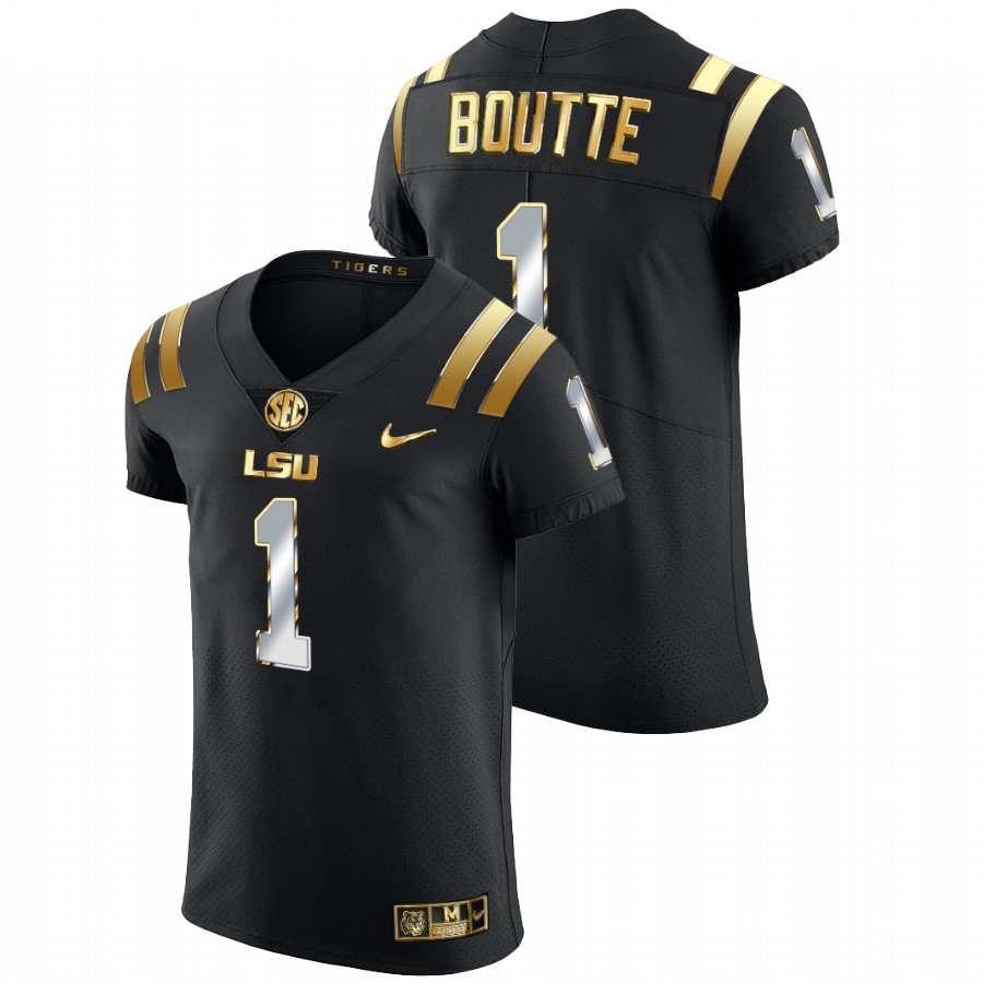 Black Men LSU Tigers Kayshon Boutte Golden Edition Elite Football Jersey