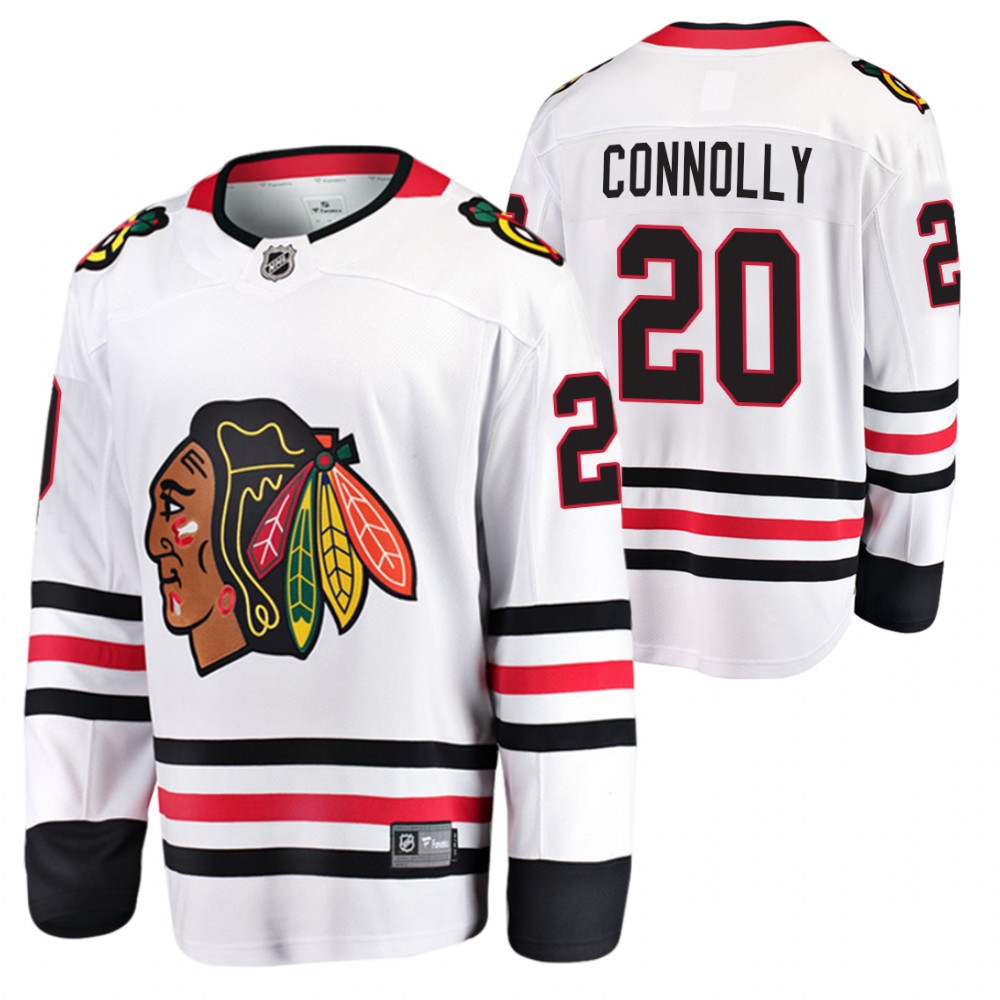 Blackhawks #20 Brett Connolly White 2021 Away Jersey