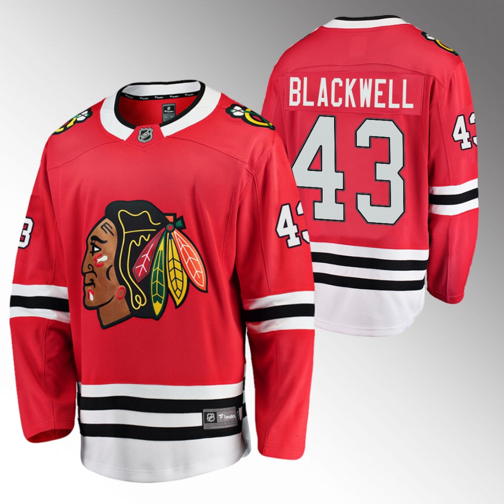 Blackhawks #43 Colin Blackwell Red Home Jersey