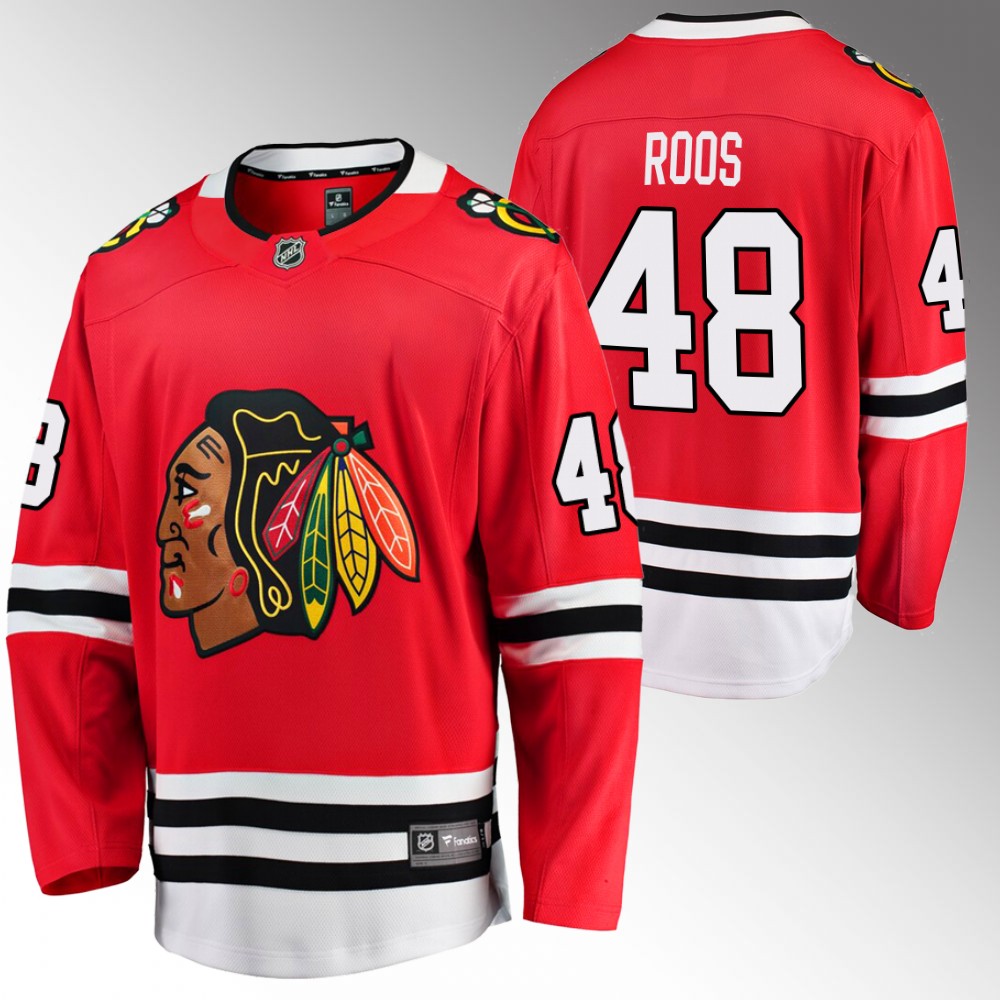 Blackhawks #48 Filip Roos Red Home Jersey