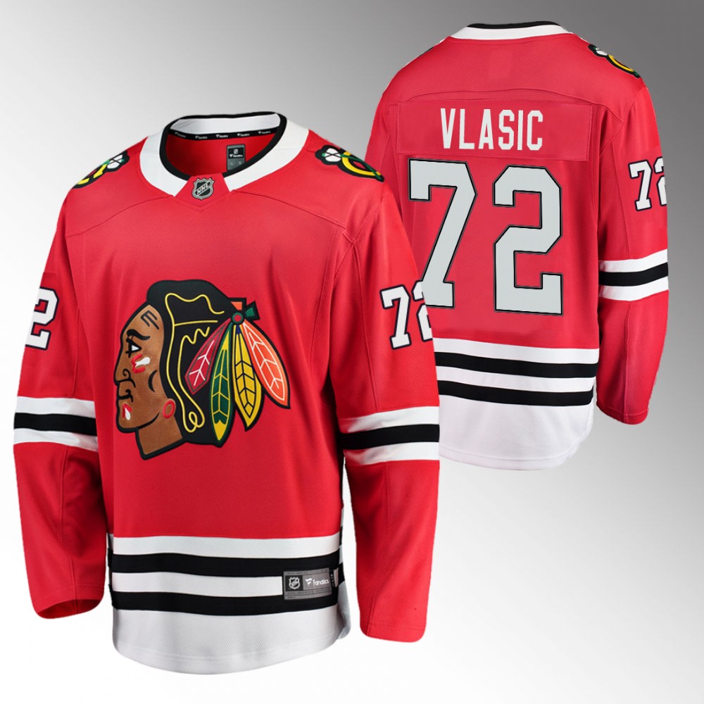 Blackhawks #72 Alex Vlasic Red Home Jersey