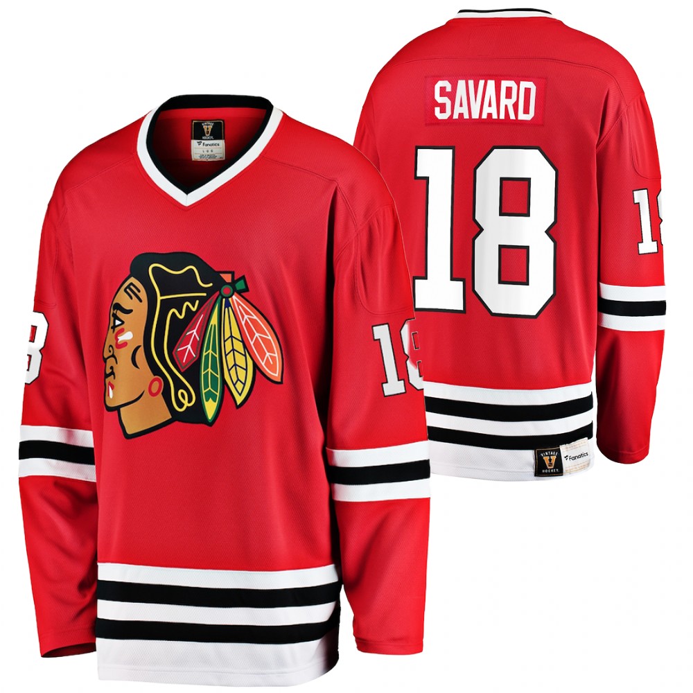 Blackhawks #93 Denis Savard Red Retired Player Jersey