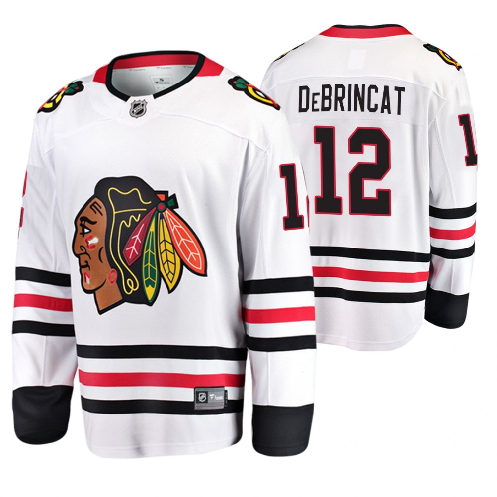 Blackhawks Alex DeBrincat White Away Breakaway Player Jersey