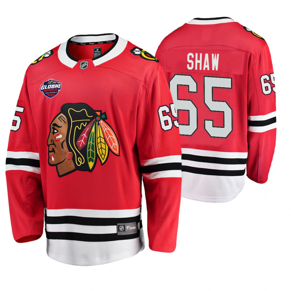 Blackhawks Andrew Shaw Red 2019 NHL Global Series Breakaway Player Men's Jersey