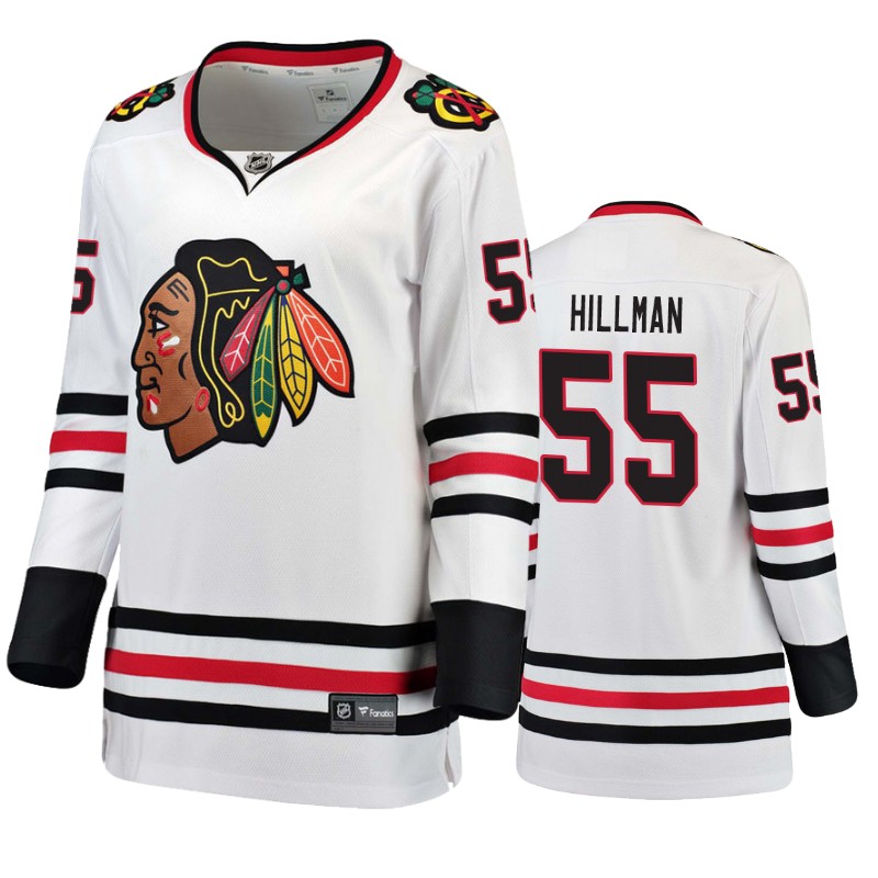 Blackhawks Blake Hillman White Breakaway Fanatics Branded Jersey