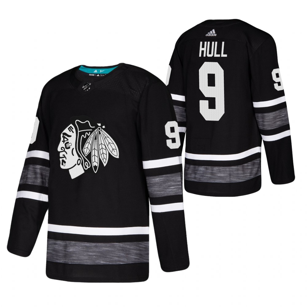 Blackhawks Bobby Hull 2019 NHL All-Star Game Parley Black Authentic Jersey