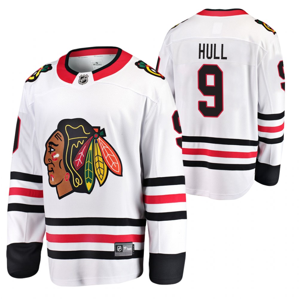Blackhawks Bobby Hull Jersey Away White Breakaway Men's