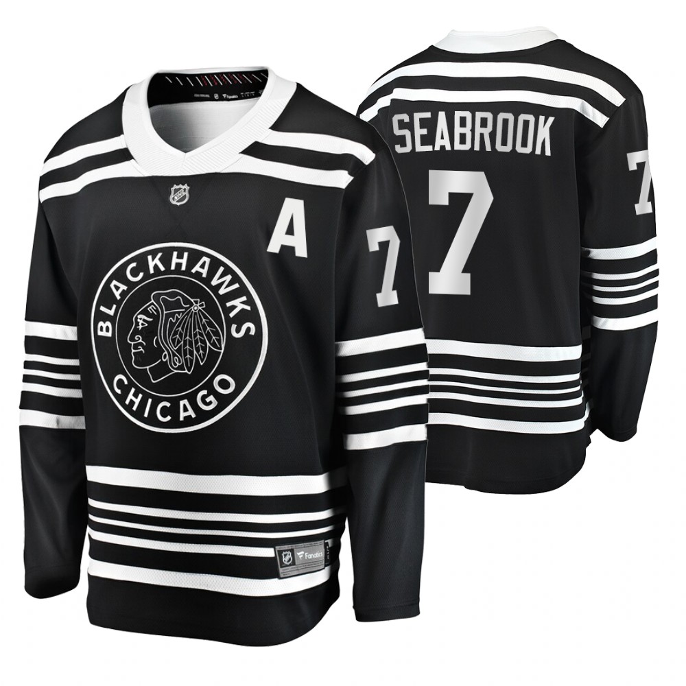Blackhawks Brent Seabrook Black Premier Alternate Men's Jersey